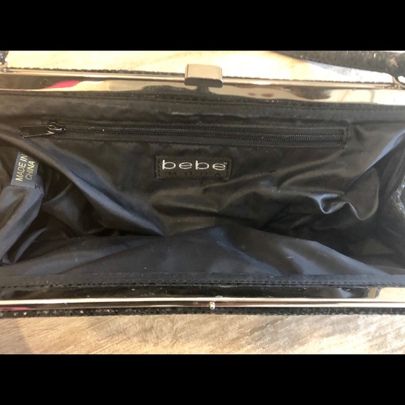 Bebe Black Python Print Bag - Picture 4 of 7